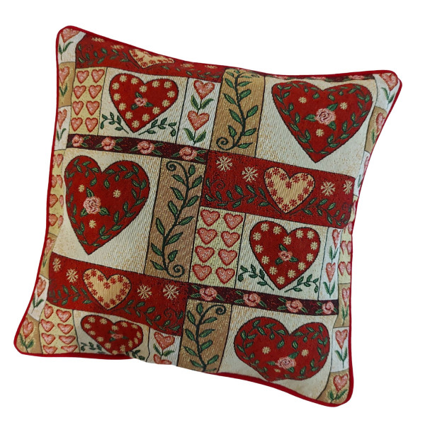 Cuscino Patchwork Cuori